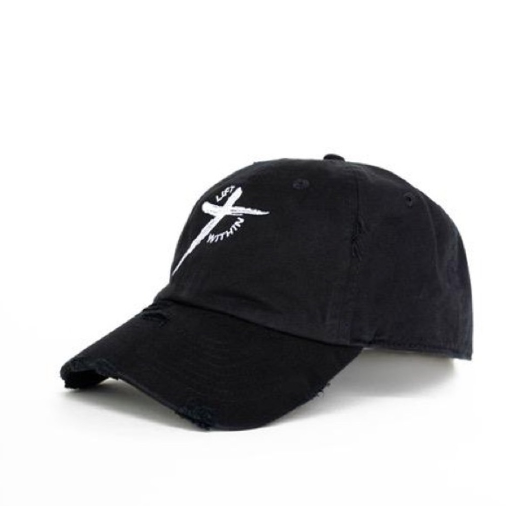 Black Lift Within Distressed Hat